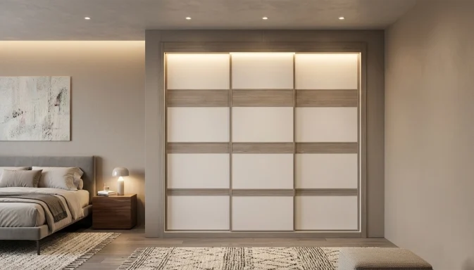 Frente de armario de puertas deslizantes 3 hojas / 3 carriles