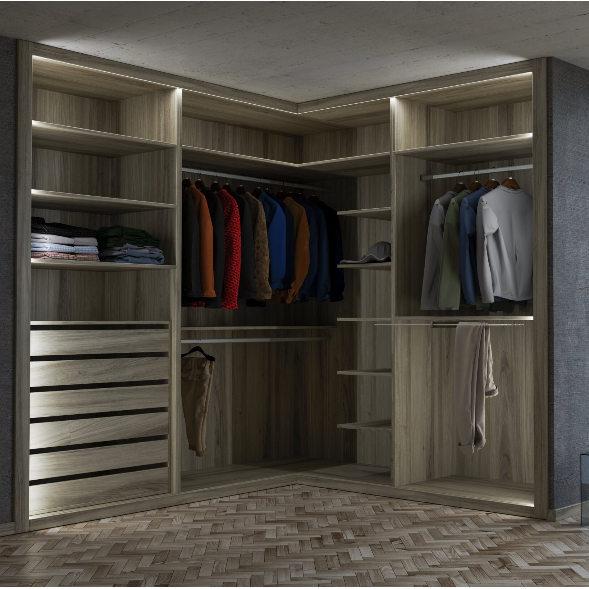 Vestidor abierto a medida